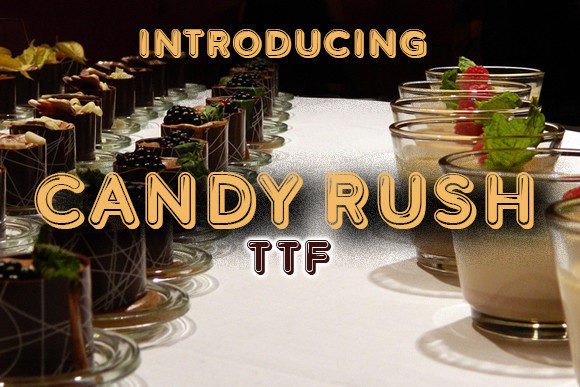 Candy Rush: A Bubbly Display Font for Bold Designs