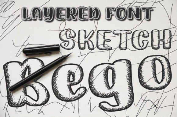 Sketch Bego: Bold Hand-Drawn Display Font